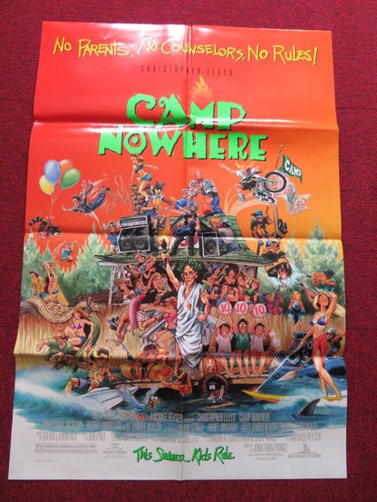 CAMP NOWHERE FOLDED US ONE SHEET POSTER CHRISTOPHER LLOYD JOHN PUTCH 1994