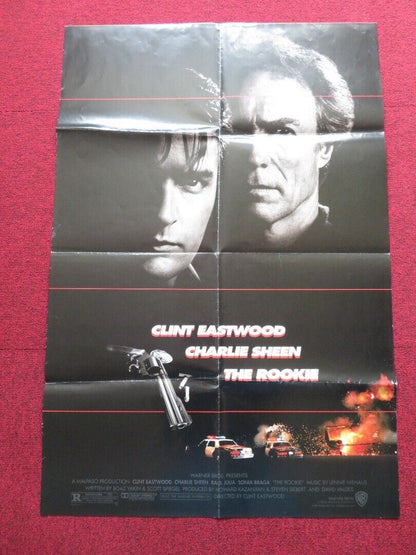 THE ROOKIE FOLDED US ONE SHEET POSTER CLINT EASTWOOD CHARLIE SHEEN 1990