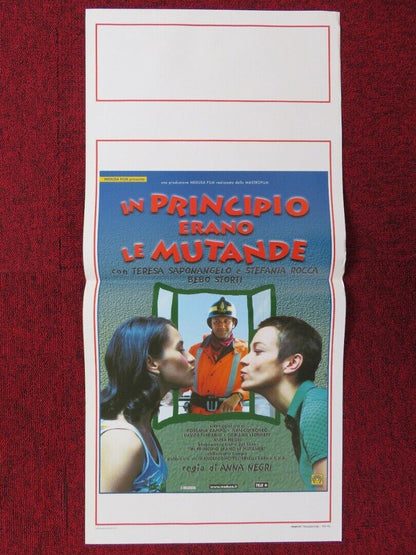 IN PRINCIPIO ERANO LE MUTANDE ITALIAN LOCANDINA (27.5"x13") POSTER 1999