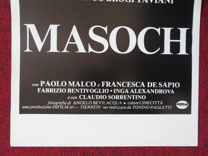 MASOCH ITALIAN LOCANDINA (27.5"x13")POSTER FRANCO BROGI TA VIANI PAOLO MALCO '80