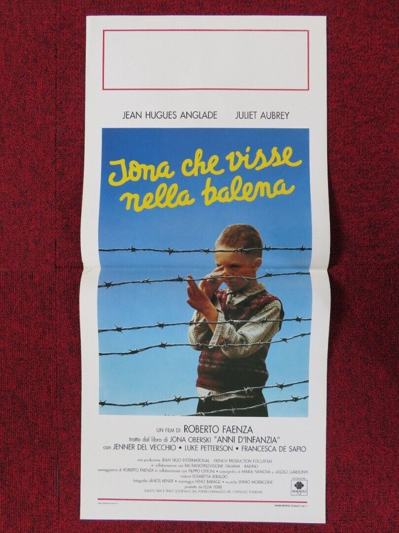 IONA CHE VISSE NELLA BALENA ITALIAN LOCANDINA (27.5"x13") POSTER JEAN HUGUES '93