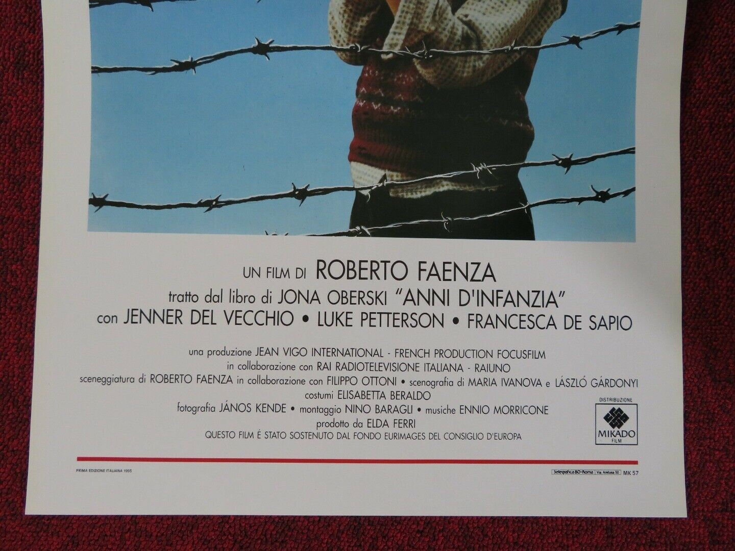 IONA CHE VISSE NELLA BALENA ITALIAN LOCANDINA (27.5"x13") POSTER JEAN HUGUES '93