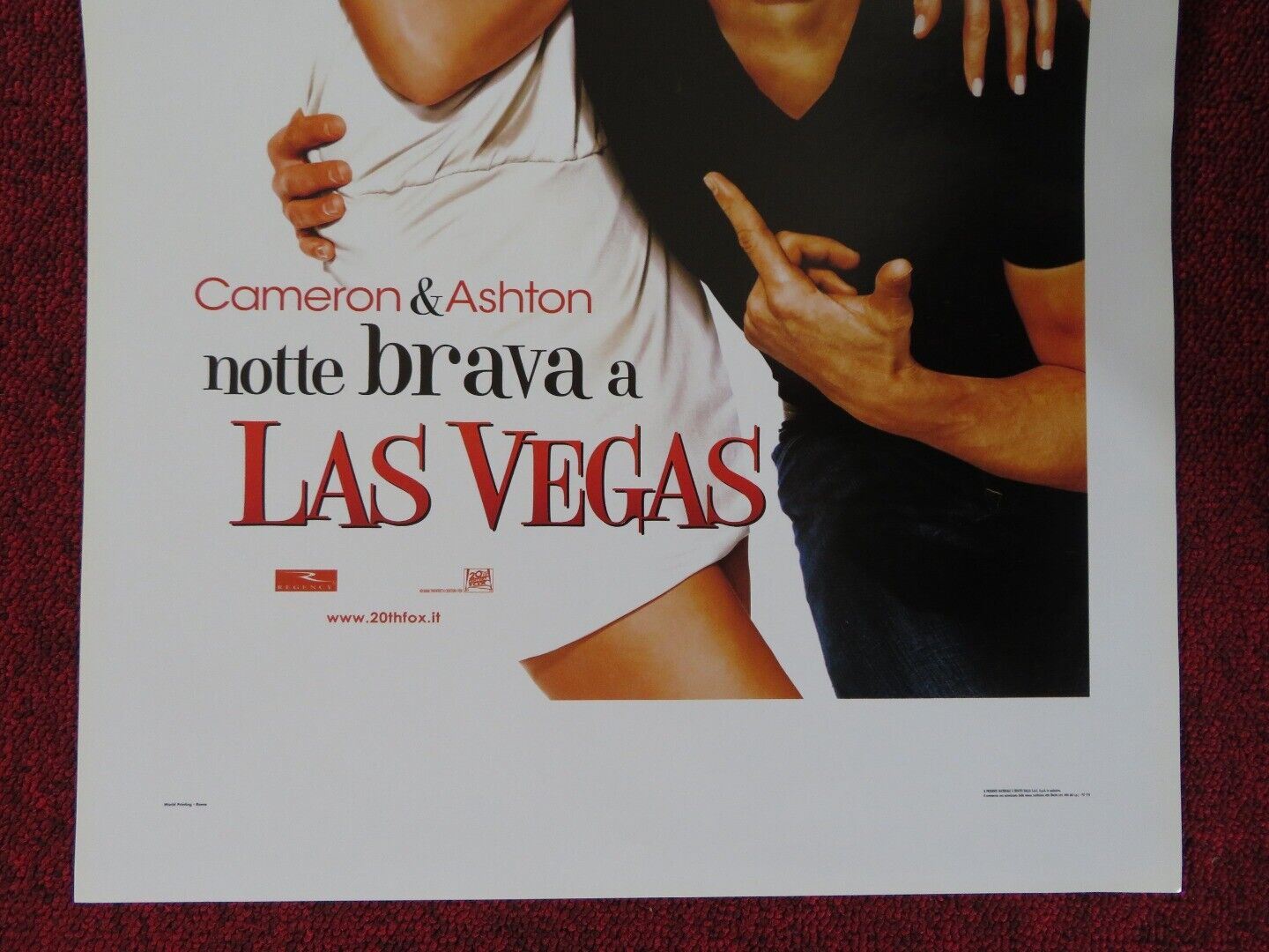 WHAT HAPPENS IN VEGAS ITALIAN LOCANDINA (27.5"x13") POSTER CAMERON DIAZ 2008