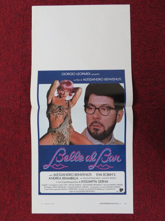 BELLE AL BAR  ITALIAN LOCANDINA (27.5"x13") POSTER ALESSANDRO BENVENUTI 1994