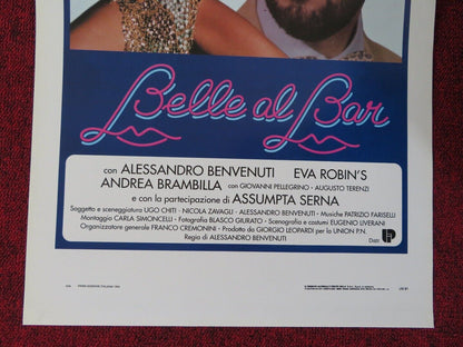 BELLE AL BAR  ITALIAN LOCANDINA (27.5"x13") POSTER ALESSANDRO BENVENUTI 1994