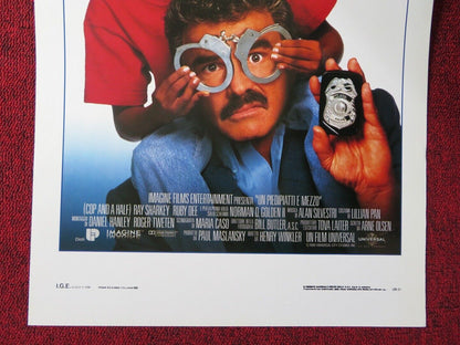 COP & 1/2 ITALIAN LOCANDINA (27.5"x13") POSTER BERT REYNOLDS RAY SHARKEY 1993