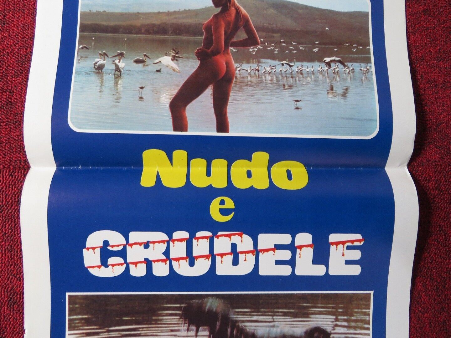 NAKED AND CRUEL ITALIAN LOCANDINA (27.5"x13") POSTER ALBERT THOMAS 1984