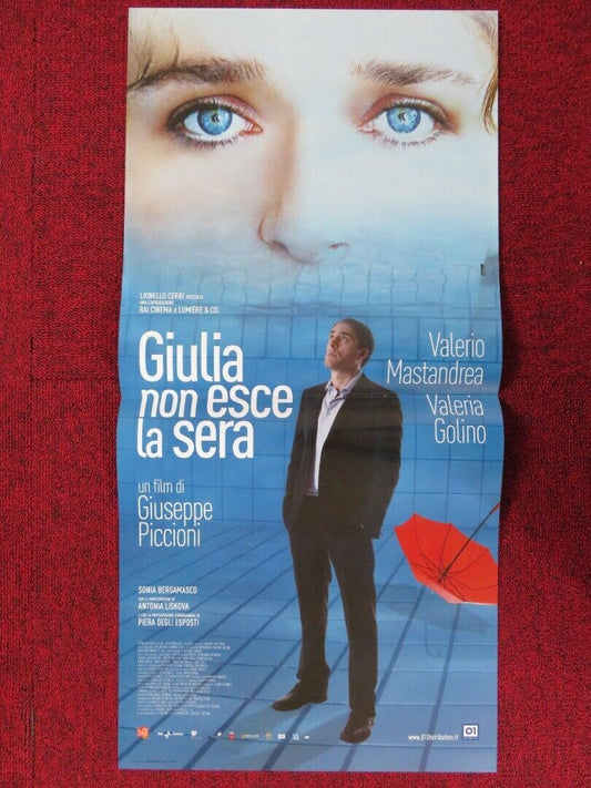 GIULIA NON ESCE LA SERA ITALIAN LOCANDINA (25.5"x12.5") POSTER V MASTAGOLI 2009