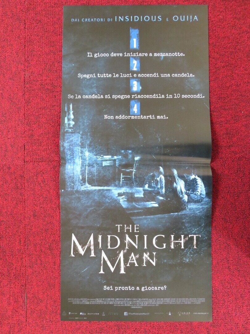 THE MIDNIGHT MAN ITALIAN LOCANDINA (26.5"x12.5") POSTER TRAVIS ZARIWNY 2018