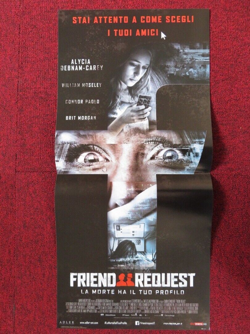 FRIEND REQUEST  ITALIAN LOCANDINA (26.5"x12.5") POSTER ALYCIA DEBNAM-CAREY 2016