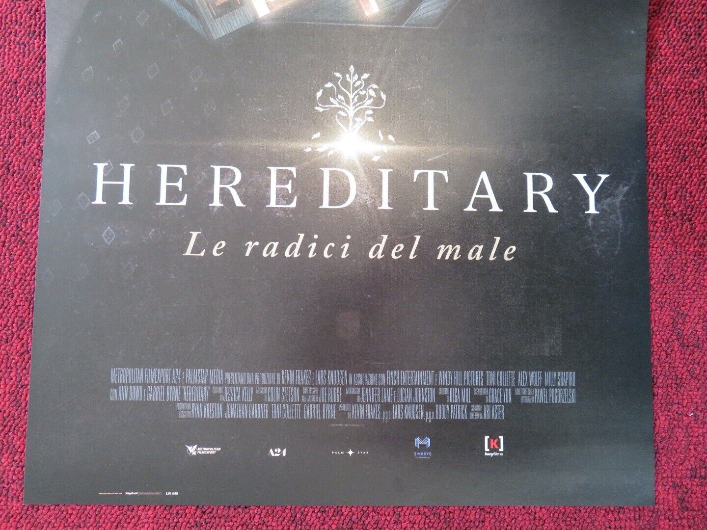 HEREDITARY  ITALIAN LOCANDINA (26.5"x12.5") POSTER ALEX WOLFF GABRIEL BYRNE 2018