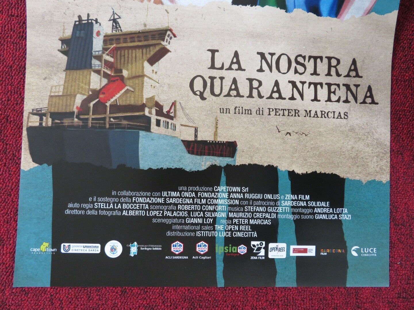 LA NOSTRA QUARANTENA ITALIAN LOCANDINA (27"x12.5") POSTER  PETER MARCIAS 2015