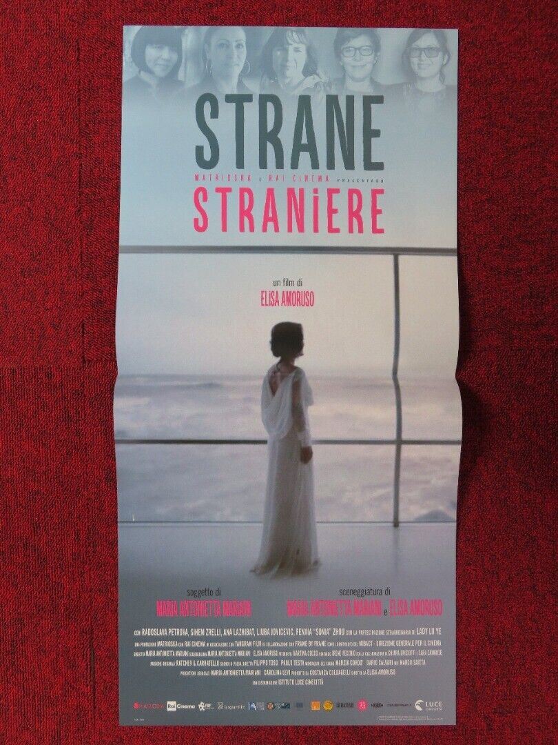 STRANE STRANIERE  ITALIAN LOCANDINA (26.5"x13") POSTER ELISA AMORUSO 2016