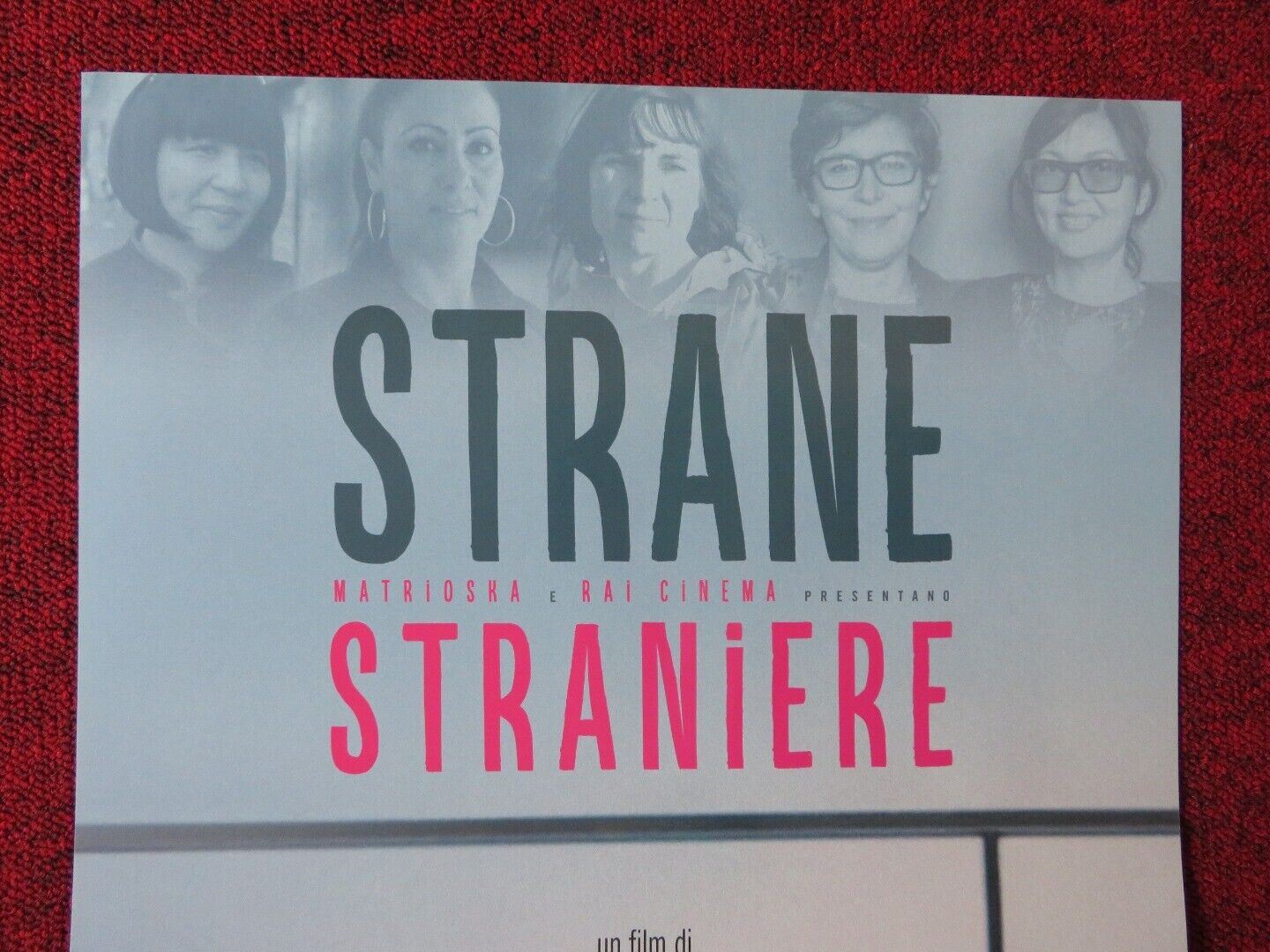 STRANE STRANIERE  ITALIAN LOCANDINA (26.5"x13") POSTER ELISA AMORUSO 2016