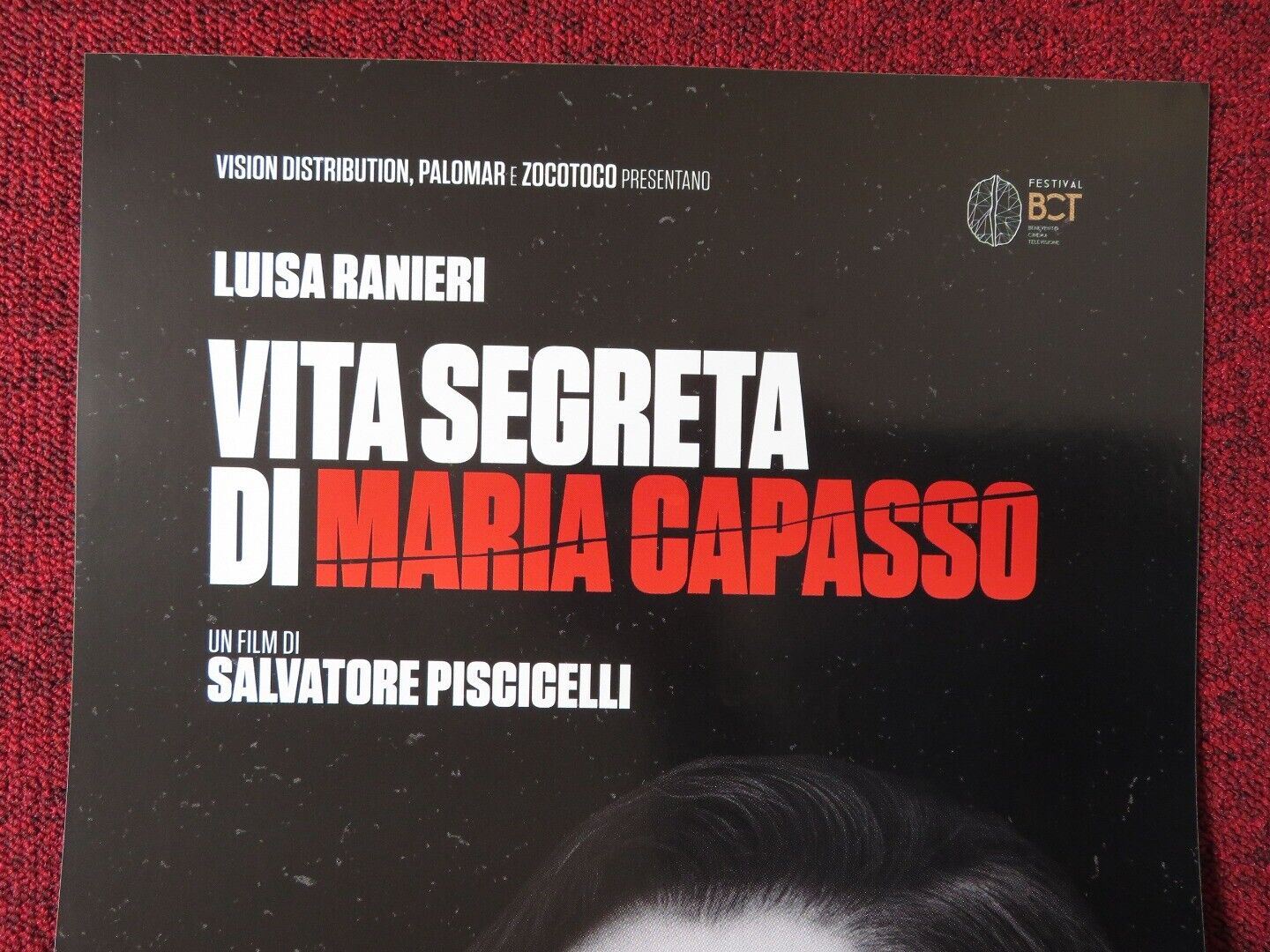 VITA SEGRETA DI MARIA CAPASSO ITALIAN LOCANDINA (26.5"x12.5") POSTER RANIERI '19