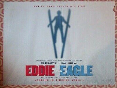 EDDIE THE EAGLE BRITISH QUAD (30"x 40") ROLLED POSTER TARON EGERTON HUGH JACKMAN