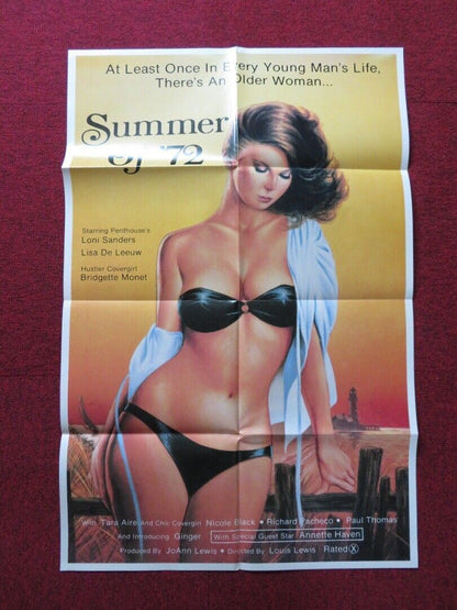 SUMMER OF '72 FOLDED US ONE SHEET POSTER LONI SANDERS LISA DE LEEUW 1987