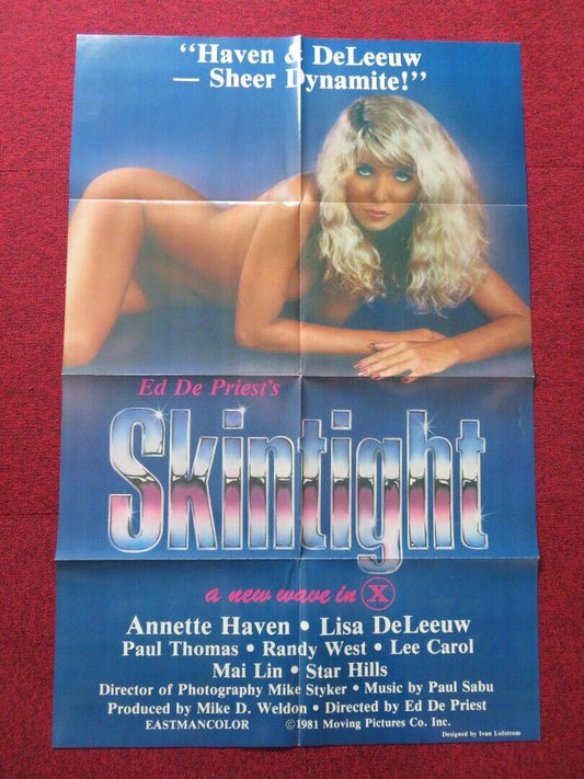 SKINTIGHT FOLDED US ONE SHEET POSTER ANNETTE HAVEN LISA DE LEEUW 1981