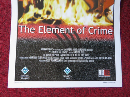 THE ELEMENT OF CRIME ITALIAN LOCANDINA (27.5"x13") POSTER LARS VON TRIER 2000