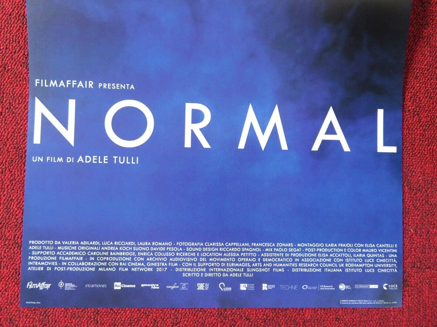 NORMAL ITALIAN LOCANDINA (26.5"x12.5") POSTER ADELE TULLI 2019