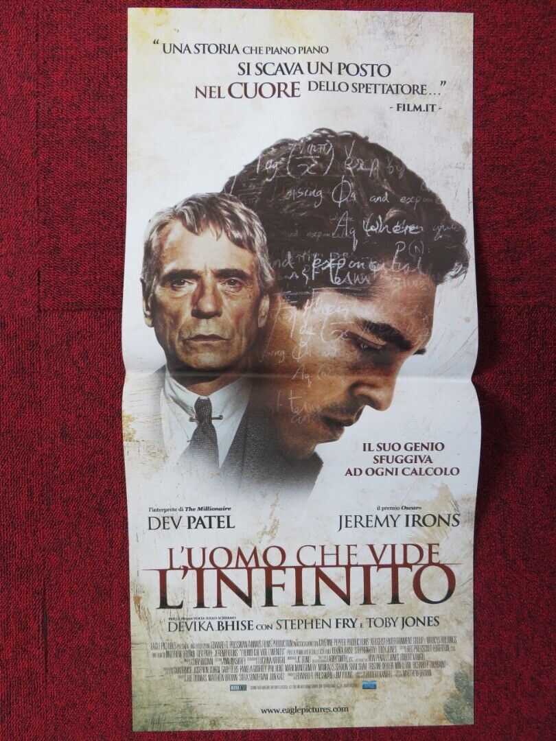 THE MAN WHO KNEW INFINITY ITALIAN LOCANDINA (26.5"x12.5") POSTER  2015