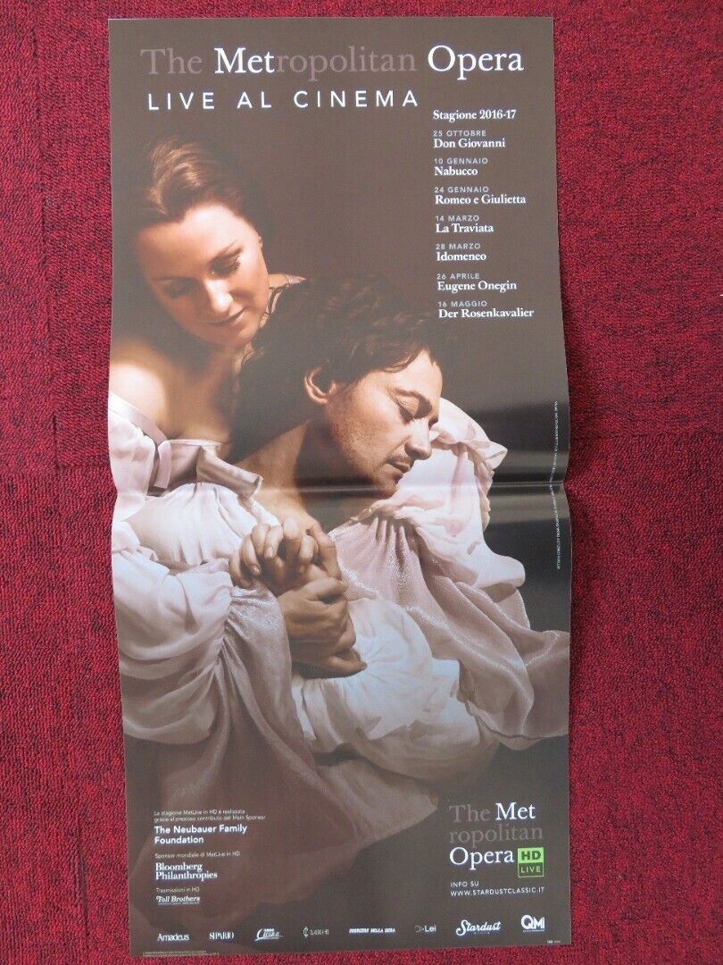 THE METROPOLITAN OPERA LIVE CINEMA ITALIAN LOCANDINA (26.5"x12.5") POSTER 16/17