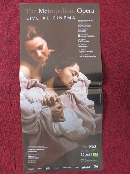 THE METROPOLITAN OPERA LIVE CINEMA ITALIAN LOCANDINA (26.5"x12.5") POSTER 16/17