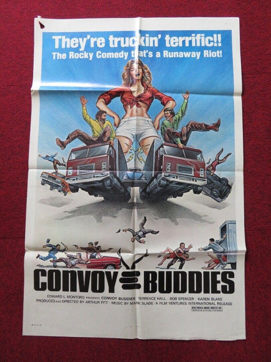 CONVOY BUDDIES FOLDED US ONE SHEET POSTER TERRENCE HALL BOB SPENCER 1977