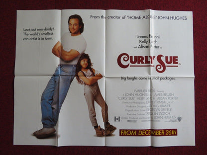 CURLY SUE UK QUAD POSTER JIM BELUSHI KELLY LYNCH 1991