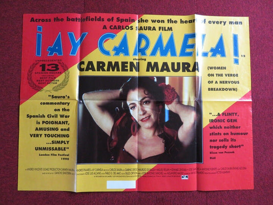 AY, CARMELA UK QUAD POSTER CARMEN MAURA ANDRES PAJARES 1990