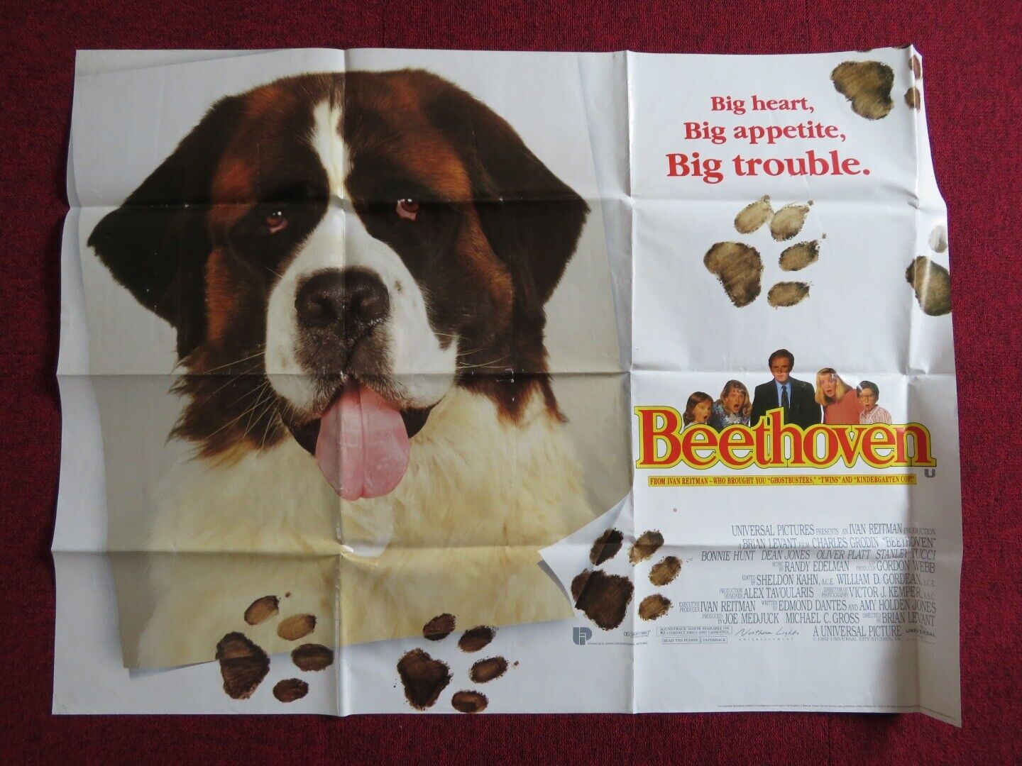 BEETHOVEN UK QUAD POSTER CHARLES GRODIN BONNIE HUNT 1992