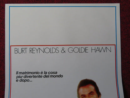 BEST FRIENDS ITALIAN LOCANDINA (27.5"x13") POSTER BURT REYNOLDS GOLDIE HAWN 1985