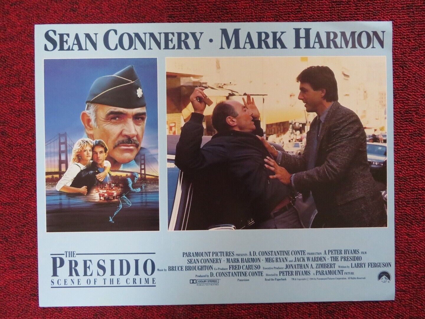 THE PRESIDIO  - D US LOBBY CARD SEAN CONNERY MARK HARMON 1988