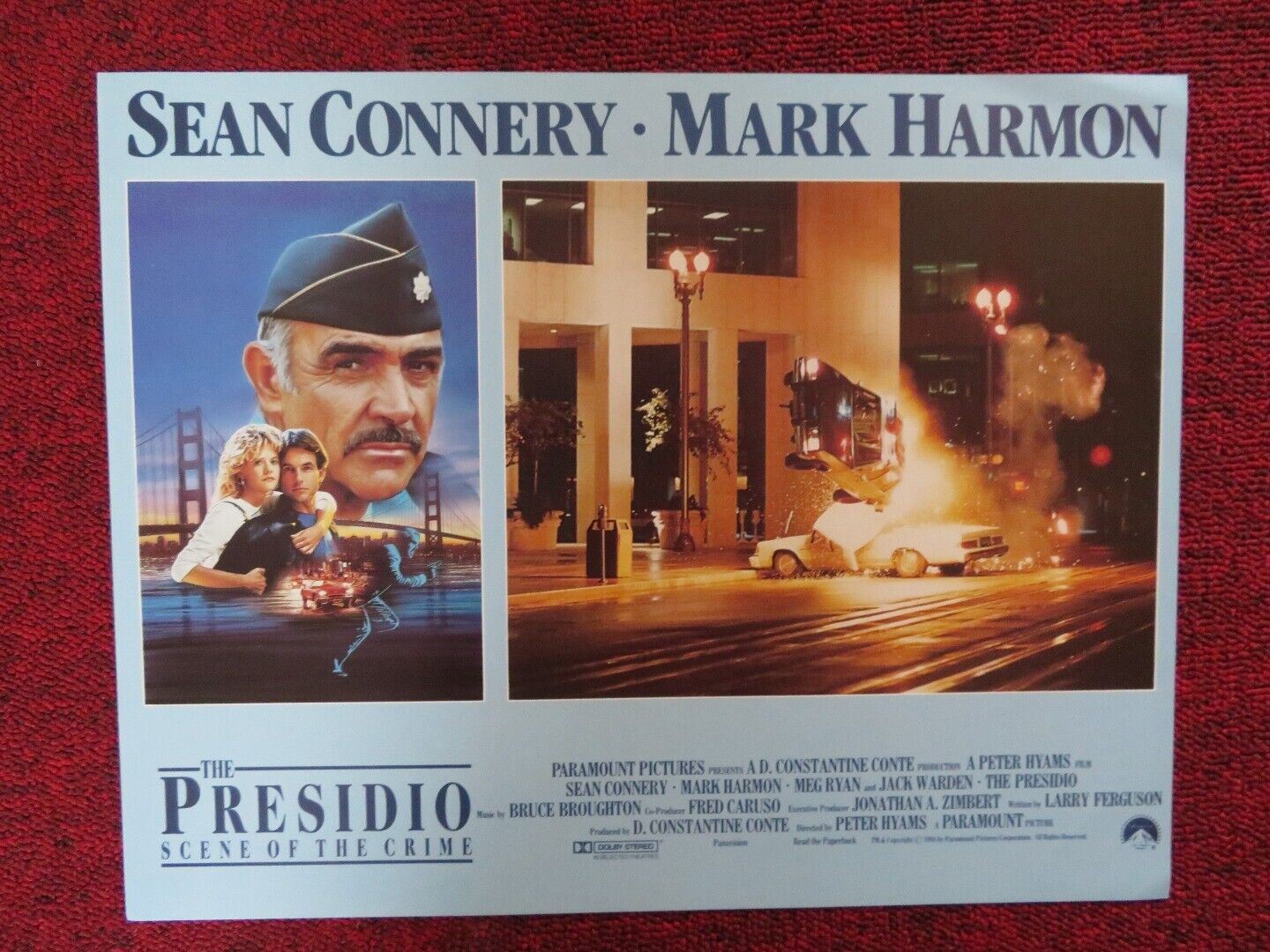 THE PRESIDIO  - E US LOBBY CARD SEAN CONNERY MARK HARMON 1988