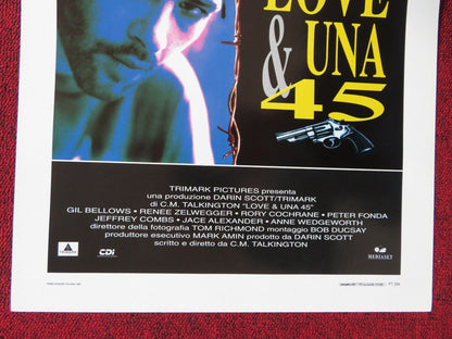 LOVE AND A .45 ITALIAN LOCANDINA (27.5"x13") POSTER  RENEE ZELLWEGER 1995