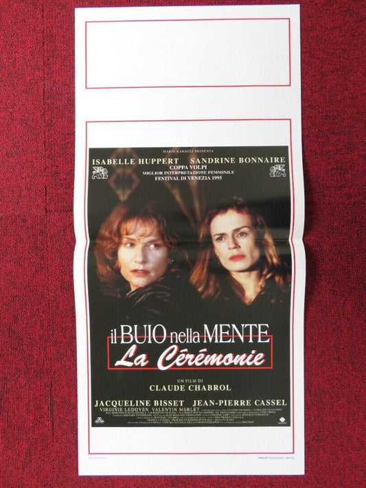 LA CEREMONIE   ITALIAN LOCANDINA (27.5"x13") POSTER ISABELLE HUPPERT 1995