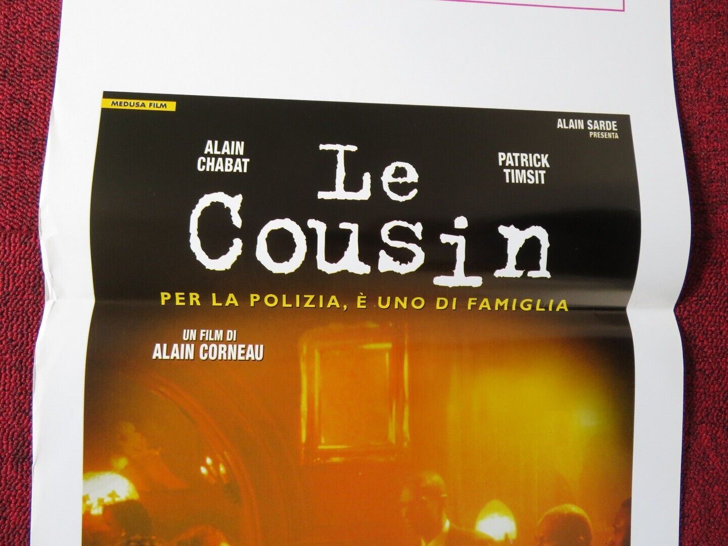 LE COUSIN  ITALIAN LOCANDINA (27.5"x13") POSTER ALAIN CHABAT PATRICK TIMSIT 1999