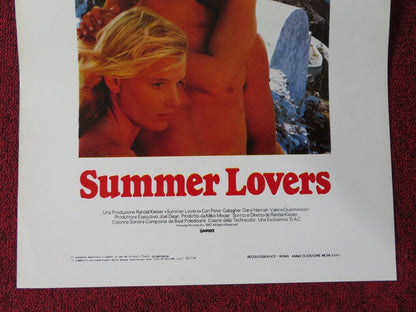 SUMMER LOVERS  ITALIAN LOCANDINA (25"x13") POSTER RANDEL KLEISER 1982