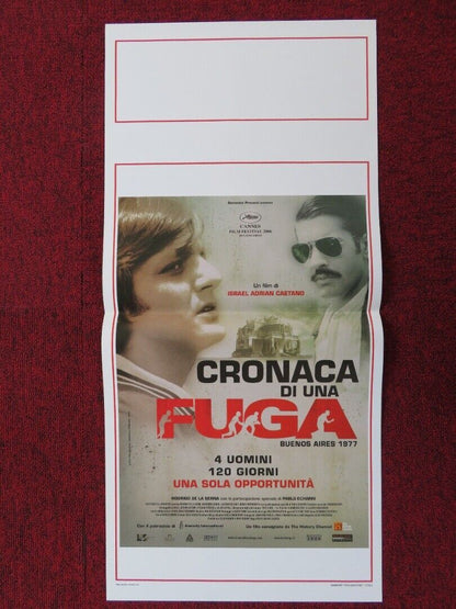 CHRONICLE OF AN ESCAPE ITALIAN LOCANDINA (27.5"x13") POSTER PABLO ECHARRI 2007