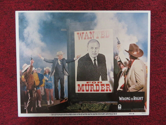 WRONG IS RIGHT - 1  US LOBBY CARD GEORGE GRIZZARD LESLIE NIELSEN 1982