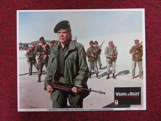 WRONG IS RIGHT - 4  US LOBBY CARD CHERIE MICHAN  1982