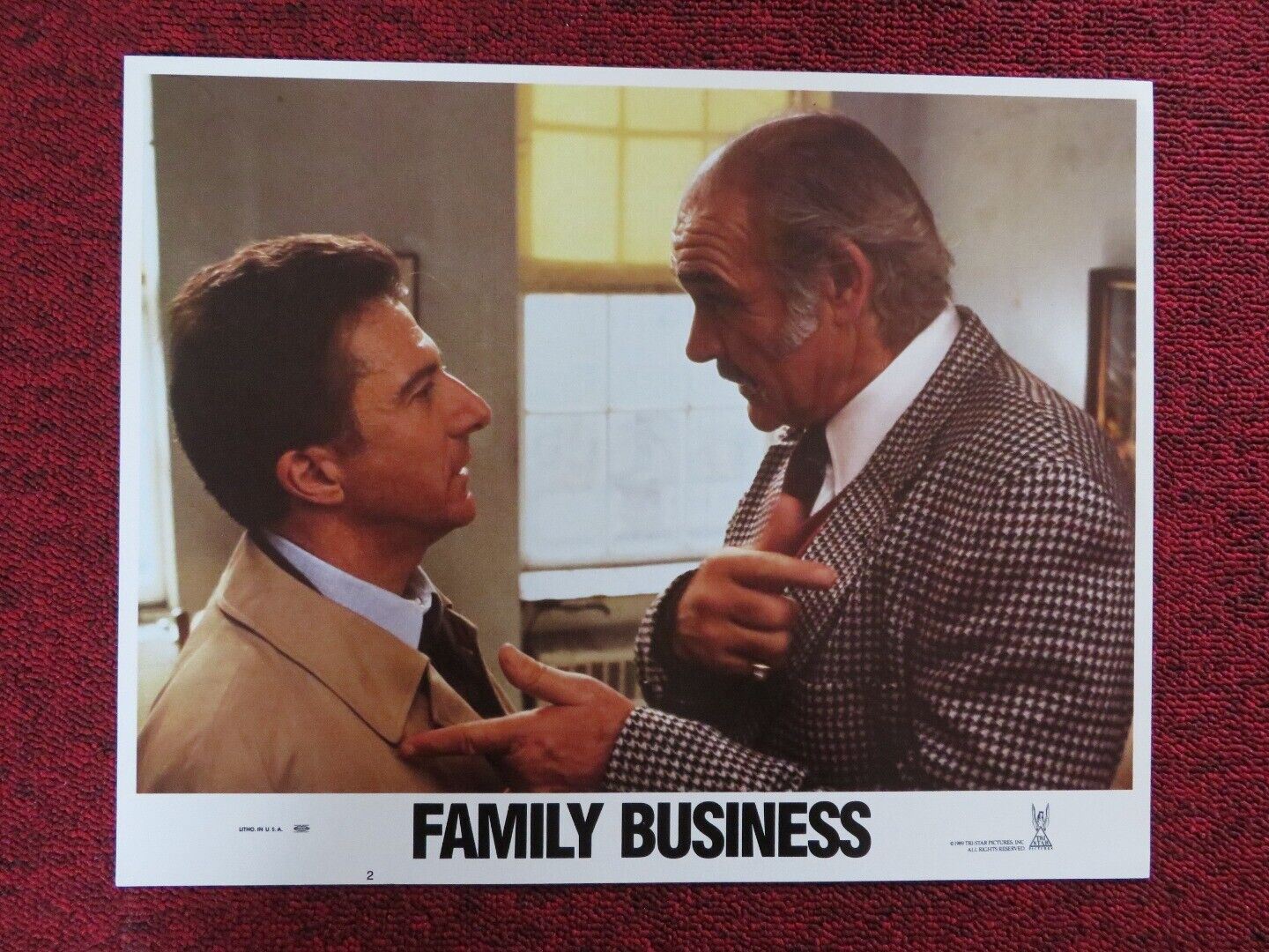 FAMILY BUSINESS - 2 US LOBBY CARD SEAN CONNERY DUSTIN HOFFMAN 1989