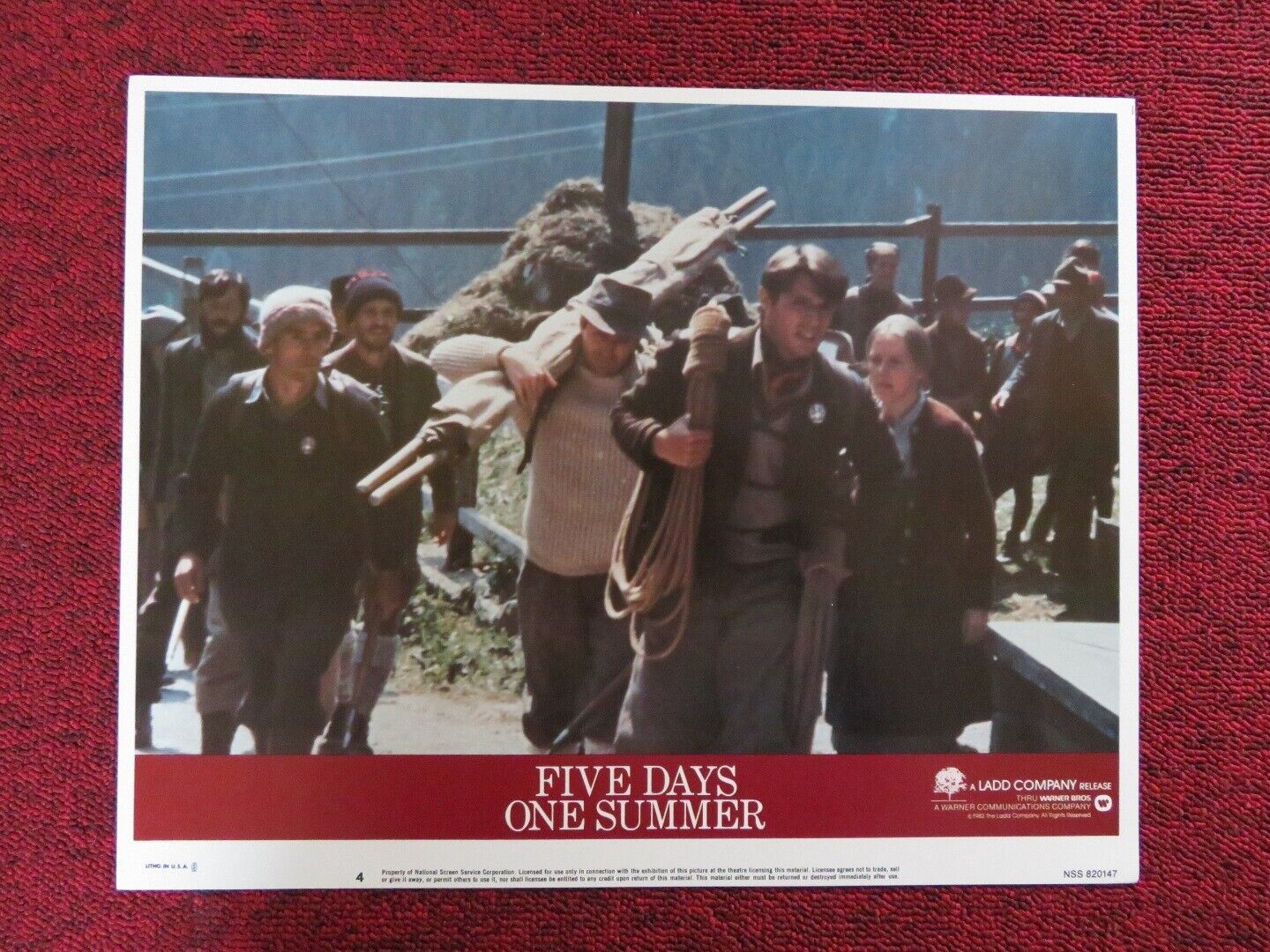 FIVE DAYS ONE SUMMER - 4 US LOBBY CARD SEAN CONNERY LAMBERT WILSON 1982