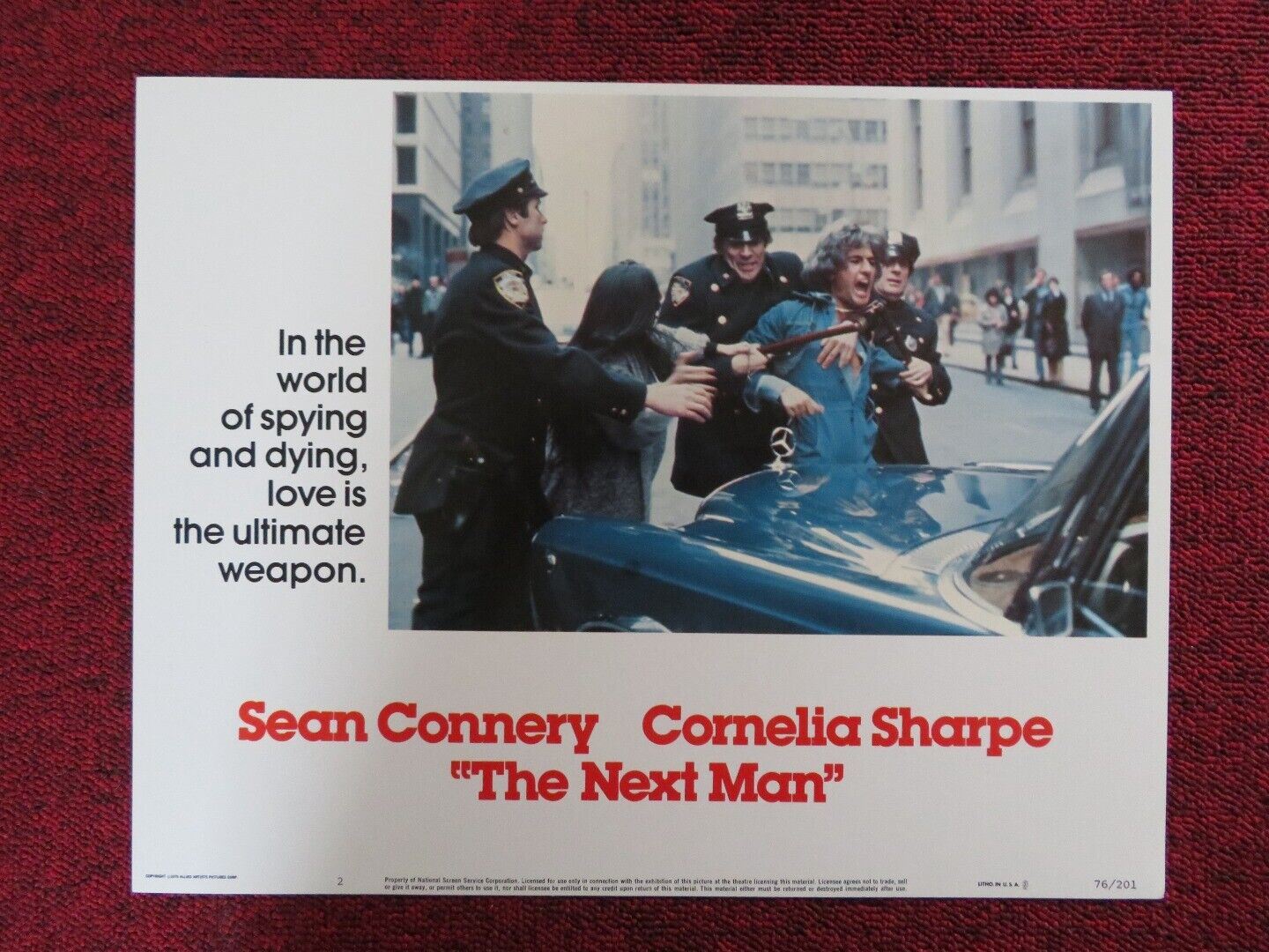 THE NEXT MAN - 2 US LOBBY CARD SEAN CONNERY1976