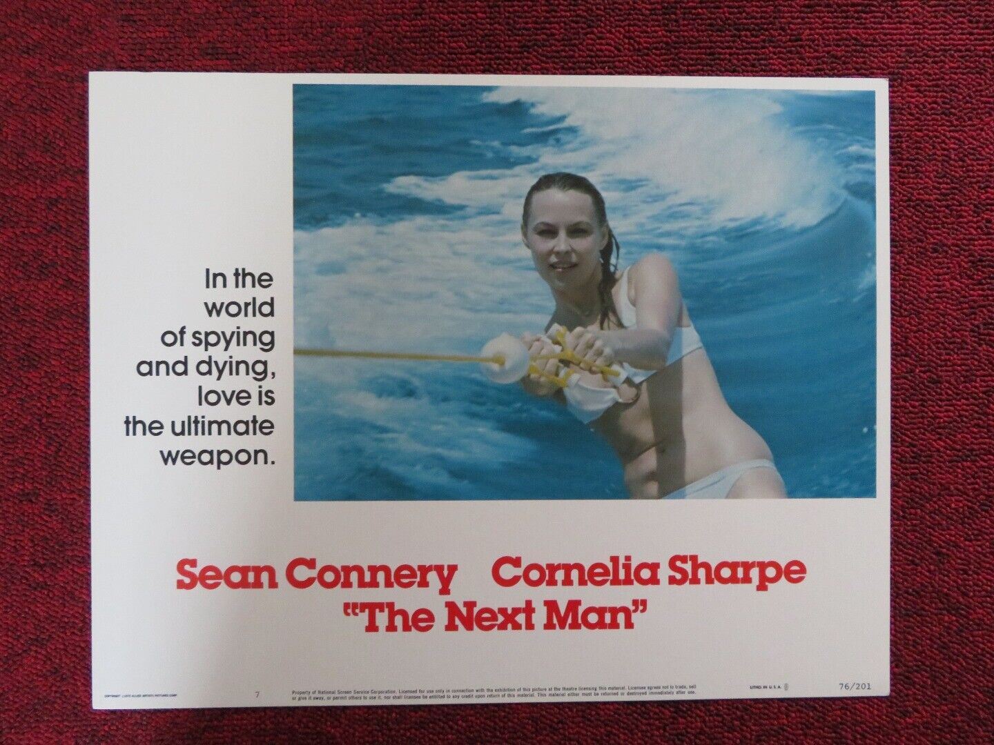 THE NEXT MAN - 7 US LOBBY CARD CORNELIA SHARPE 1976