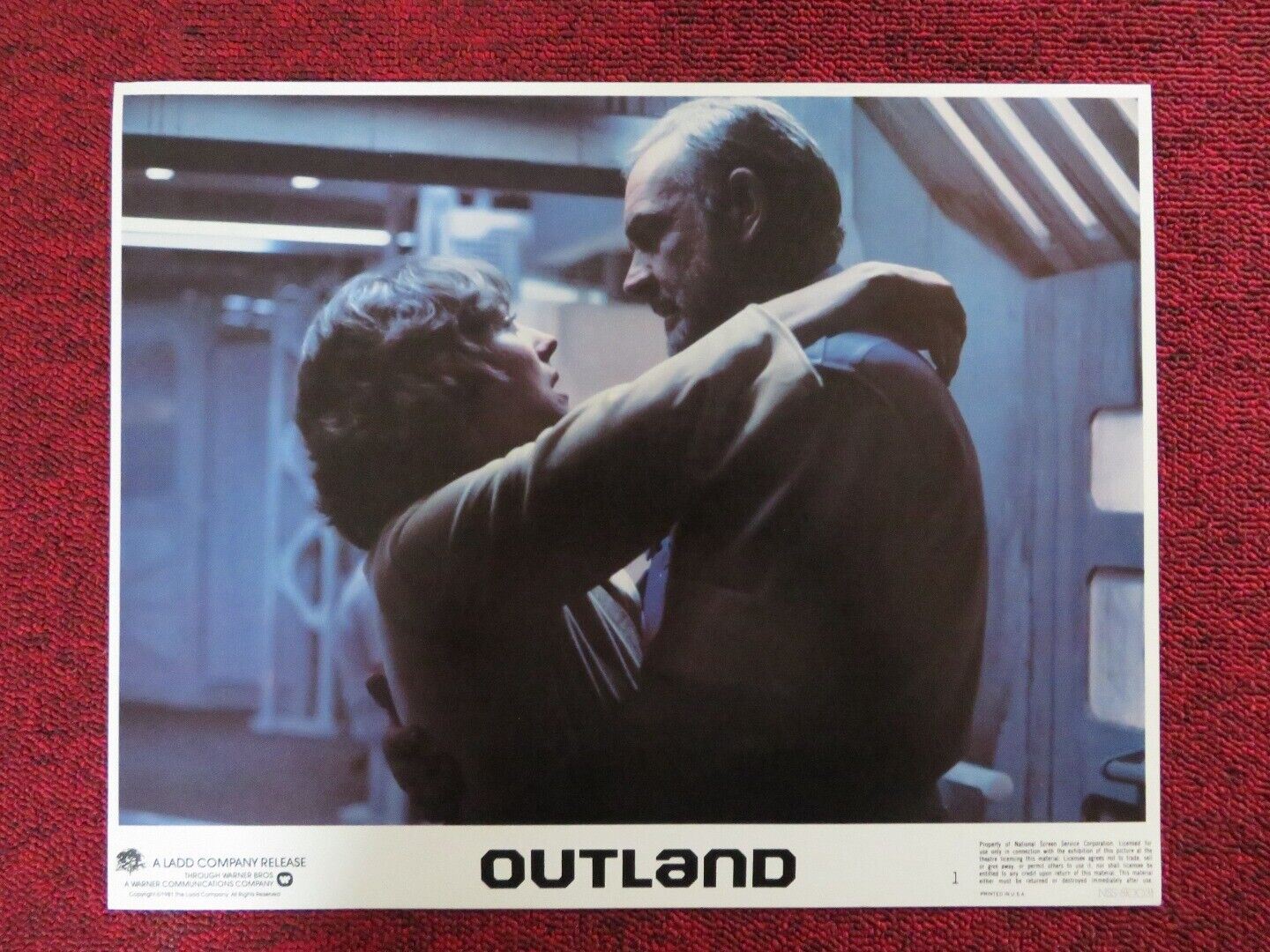 OUTLAND - 1 US LOBBY CARD SEAN CONNERY KIKA MARKHAM 1981