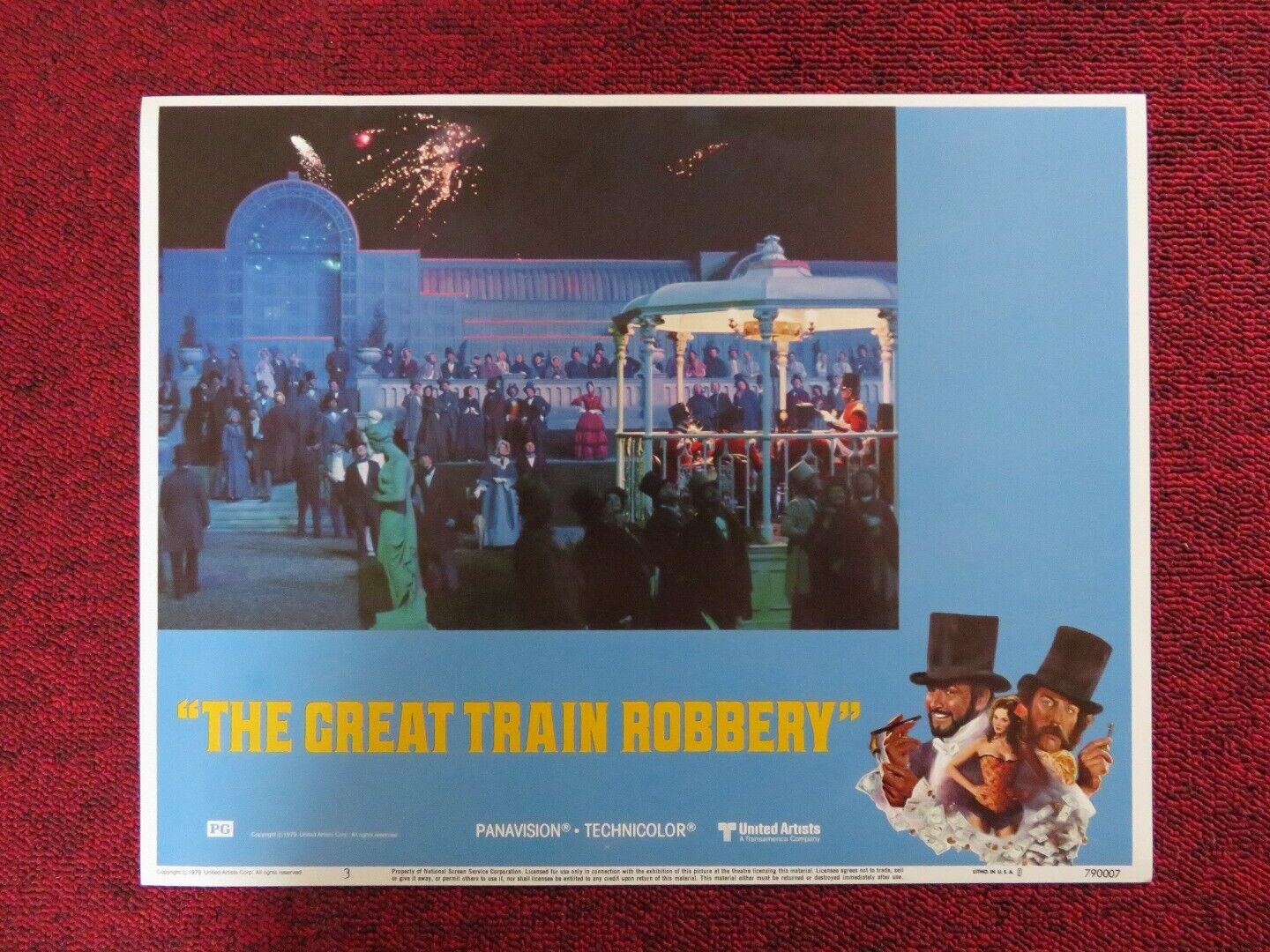 THE GREAT TRAIN ROBBERY - 3 US LOBBY CARD SEAN CONNERY DONALD SUTHERLAND 1979