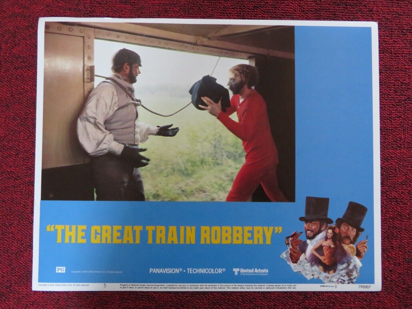 THE GREAT TRAIN ROBBERY - 5 US LOBBY CARD SEAN CONNERY DONALD SUTHERLAND 1979