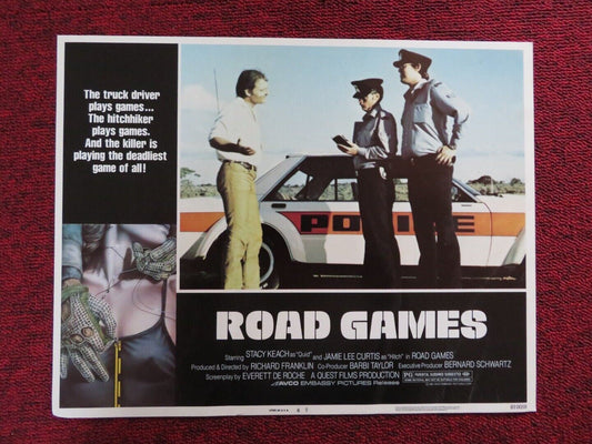 ROAD GAMES - 6 US LOBBY CARD STACY KEACH 1981