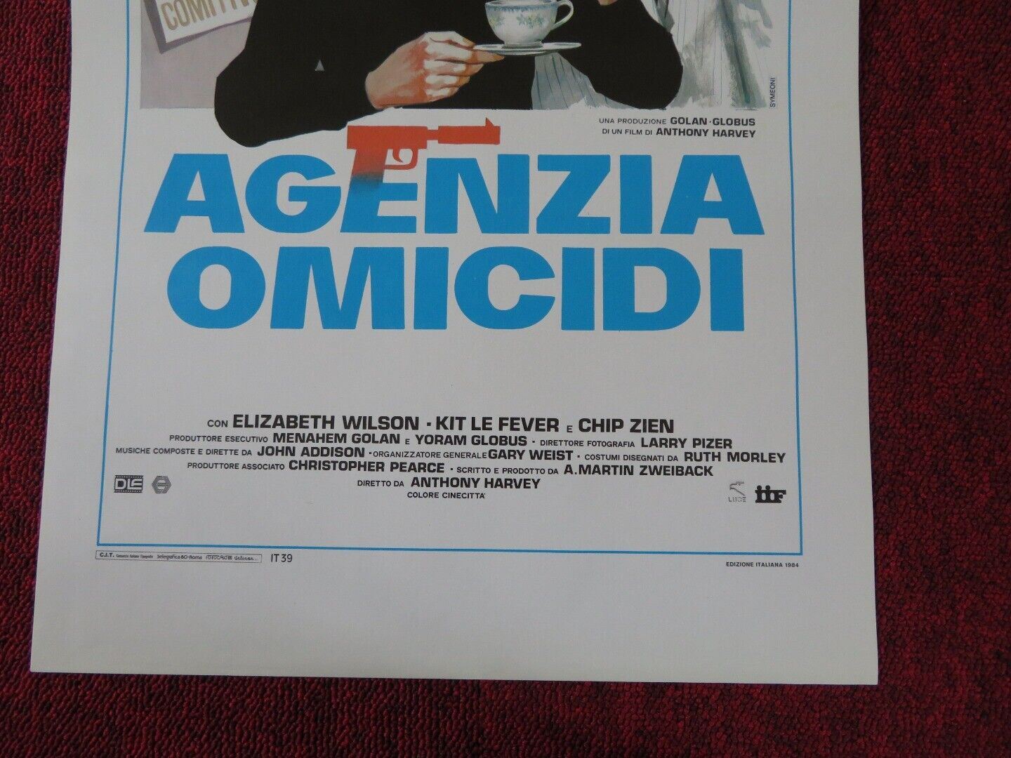 GRACE QUIGLEY ITALIAN LOCANDINA (27.5"x13") POSTER ELIZABETH WILSON 1984